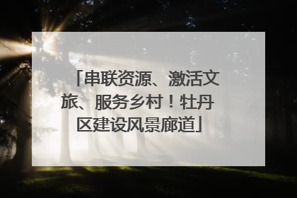 串联资源、激活文旅、服务乡村！牡丹区建设风景廊道