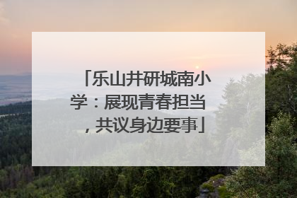 乐山井研城南小学：展现青春担当，共议身边要事