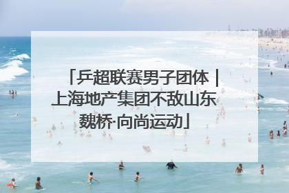 乒超联赛男子团体｜上海地产集团不敌山东魏桥·向尚运动