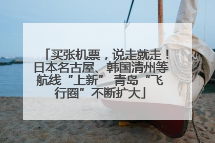买张机票，说走就走！日本名古屋、韩国清州等航线“上新” 青岛“飞行圈”不断扩大