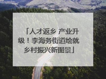 人才返乡 产业升级！李海务街道绘就乡村振兴新图景