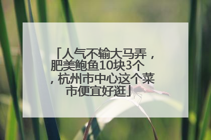 人气不输大马弄，肥美鲍鱼10块3个，杭州市中心这个菜市便宜好逛