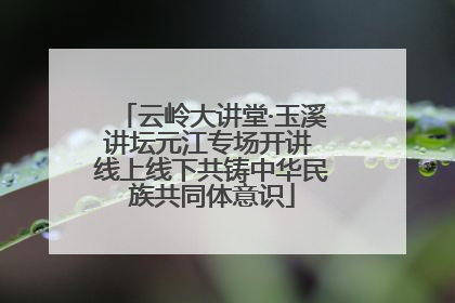 云岭大讲堂·玉溪讲坛元江专场开讲 线上线下共铸中华民族共同体意识