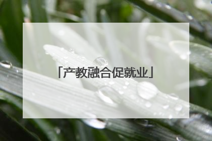 产教融合促就业
