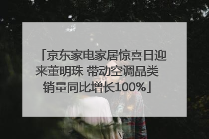 京东家电家居惊喜日迎来董明珠 带动空调品类销量同比增长100%