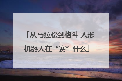 从马拉松到格斗 人形机器人在“赛”什么