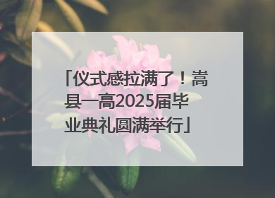 仪式感拉满了！嵩县一高2025届毕业典礼圆满举行