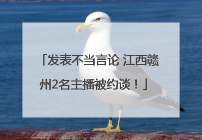 发表不当言论 江西赣州2名主播被约谈！