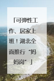 可弹性工作、居家上班！湖北全面推行“妈妈岗”
