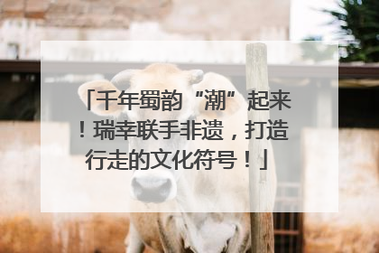 千年蜀韵“潮”起来！瑞幸联手非遗，打造行走的文化符号！