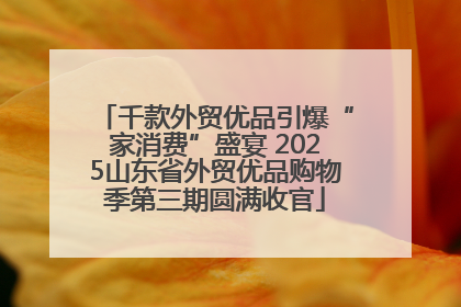 千款外贸优品引爆“家消费”盛宴 2025山东省外贸优品购物季第三期圆满收官