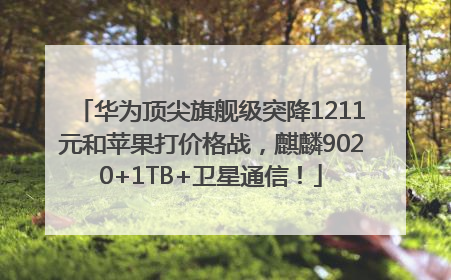 华为顶尖旗舰级突降1211元和苹果打价格战，麒麟9020+1TB+卫星通信！