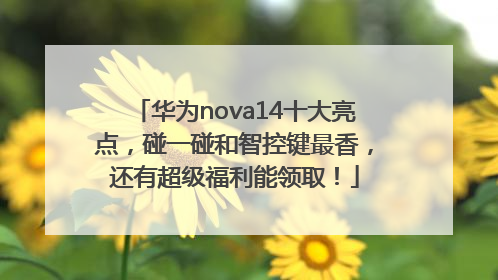 华为nova14十大亮点，碰一碰和智控键最香，还有超级福利能领取！