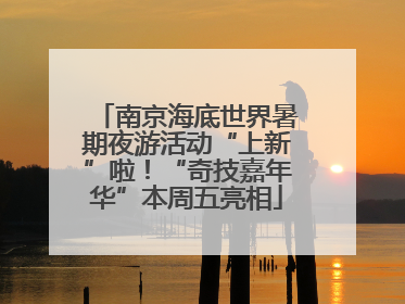南京海底世界暑期夜游活动“上新”啦！“奇技嘉年华”本周五亮相