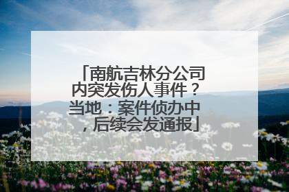 南航吉林分公司内突发伤人事件？当地：案件侦办中，后续会发通报