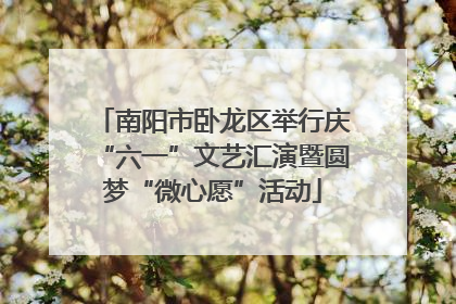 南阳市卧龙区举行庆“六一”文艺汇演暨圆梦“微心愿”活动