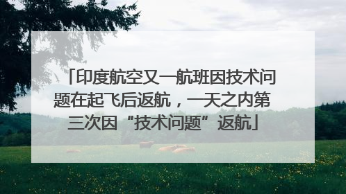 印度航空又一航班因技术问题在起飞后返航，一天之内第三次因“技术问题”返航