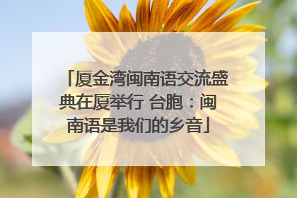厦金湾闽南语交流盛典在厦举行 台胞：闽南语是我们的乡音