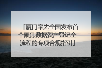 厦门率先全国发布首个聚焦数据资产登记全流程的专项合规指引