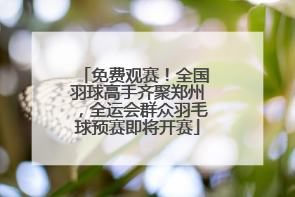 免费观赛！全国羽球高手齐聚郑州，全运会群众羽毛球预赛即将开赛