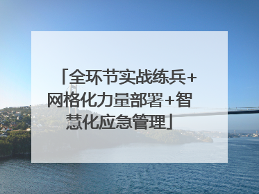 全环节实战练兵+网格化力量部署+智慧化应急管理