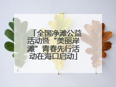 全国净滩公益活动暨“美丽岸滩”青春先行活动在海口启动