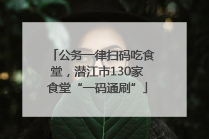 公务一律扫码吃食堂，潜江市130家食堂“一码通刷”