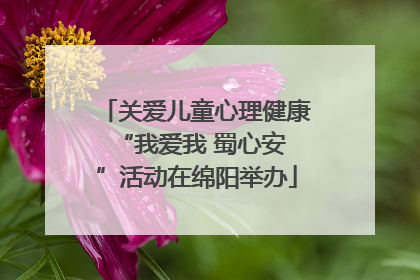 关爱儿童心理健康 “我爱我 蜀心安”活动在绵阳举办