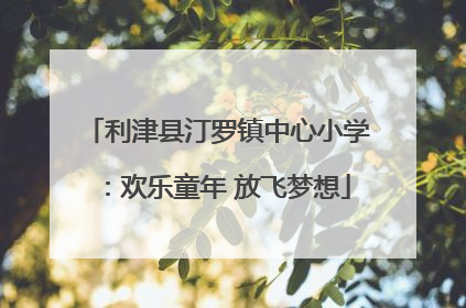 利津县汀罗镇中心小学：欢乐童年 放飞梦想