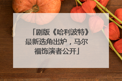 剧版《哈利波特》最新选角出炉，马尔福饰演者公开