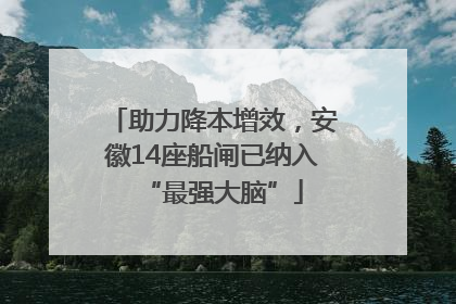 助力降本增效，安徽14座船闸已纳入“最强大脑”