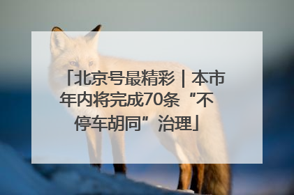北京号最精彩｜本市年内将完成70条“不停车胡同”治理