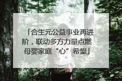 合生元公益事业再进阶，联动多方力量点燃母婴家庭“心”希望