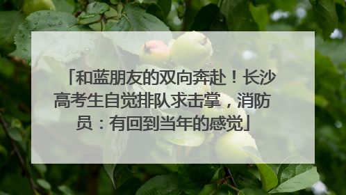 和蓝朋友的双向奔赴！长沙高考生自觉排队求击掌，消防员：有回到当年的感觉