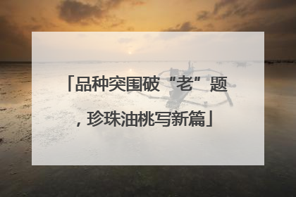 品种突围破“老”题，珍珠油桃写新篇
