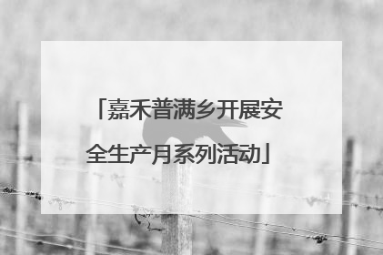 嘉禾普满乡开展安全生产月系列活动
