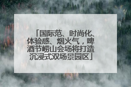 国际范、时尚化、体验感、烟火气，啤酒节崂山会场将打造沉浸式双场景园区