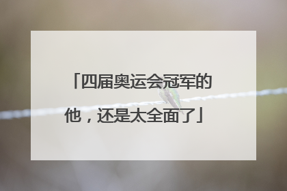 四届奥运会冠军的他，还是太全面了