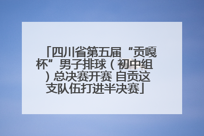 四川省第五届“贡嘎杯”男子排球（初中组）总决赛开赛 自贡这支队伍打进半决赛