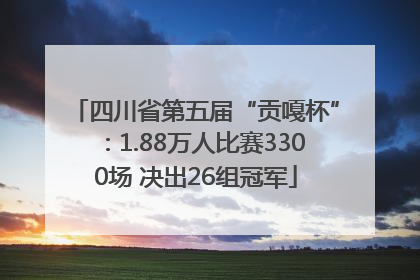 四川省第五届“贡嘎杯”：1.88万人比赛3300场 决出26组冠军