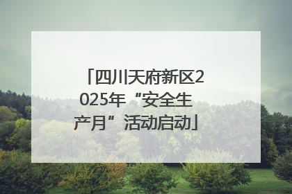 四川天府新区2025年“安全生产月”活动启动