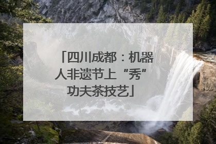四川成都：机器人非遗节上“秀”功夫茶技艺
