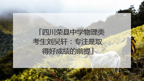 四川荣县中学物理类考生刘昊轩：专注是取得好成绩的前提