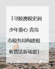 寻胶澳税史润少年童心 青岛市税务局构建税收普法新场景