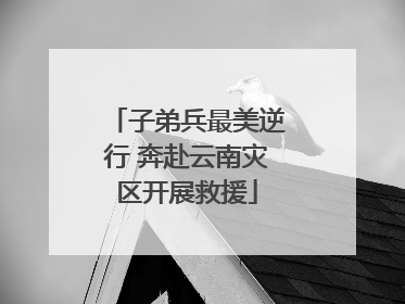 子弟兵最美逆行 奔赴云南灾区开展救援