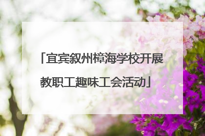 宜宾叙州樟海学校开展教职工趣味工会活动