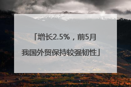 增长2.5%，前5月我国外贸保持较强韧性