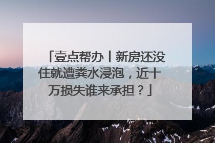 壹点帮办丨新房还没住就遭粪水浸泡，近十万损失谁来承担？