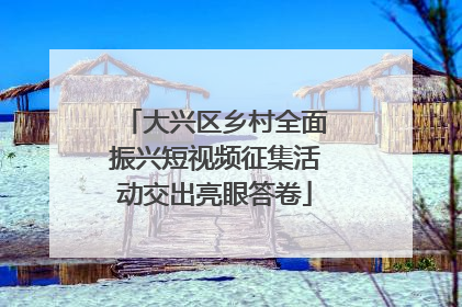 大兴区乡村全面振兴短视频征集活动交出亮眼答卷