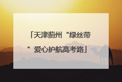 天津蓟州“绿丝带”爱心护航高考路